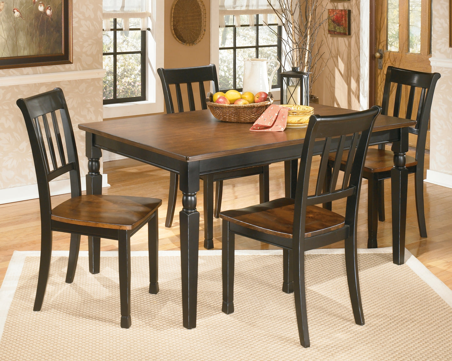 Owingsville Dining Table and 4 Chairs Milwaukee Furniture of Chicago - Furniture Store in Chicago Serving Humbolt Park, Roscoe Village, Avondale, & Homan Square