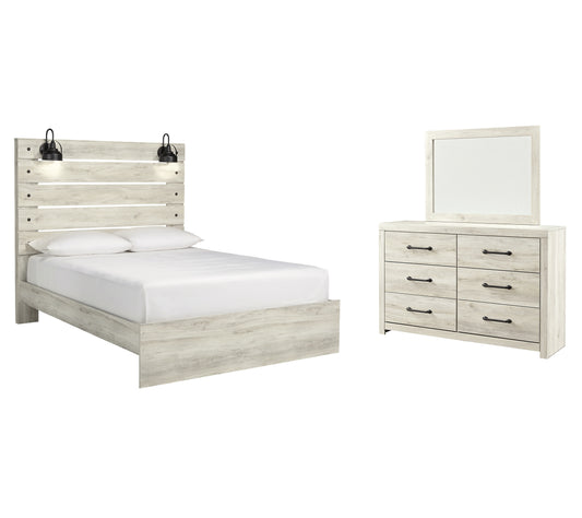 Cambeck Queen Panel Bed with Mirrored Dresser, Chest and Nightstand Milwaukee Furniture of Chicago - Furniture Store in Chicago Serving Humbolt Park, Roscoe Village, Avondale, & Homan Square