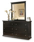 Maribel Twin Panel Headboard with Mirrored Dresser and 2 Nightstands Milwaukee Furniture of Chicago - Furniture Store in Chicago Serving Humbolt Park, Roscoe Village, Avondale, & Homan Square