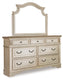 Realyn Queen Upholstered Panel Bed with Mirrored Dresser, Chest and Nightstand Milwaukee Furniture of Chicago - Furniture Store in Chicago Serving Humbolt Park, Roscoe Village, Avondale, & Homan Square