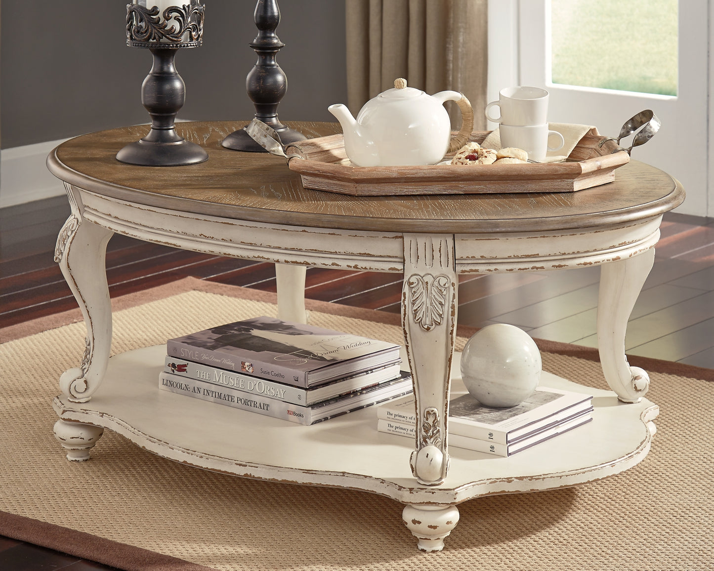 Realyn Coffee Table with 2 End Tables Milwaukee Furniture of Chicago - Furniture Store in Chicago Serving Humbolt Park, Roscoe Village, Avondale, & Homan Square