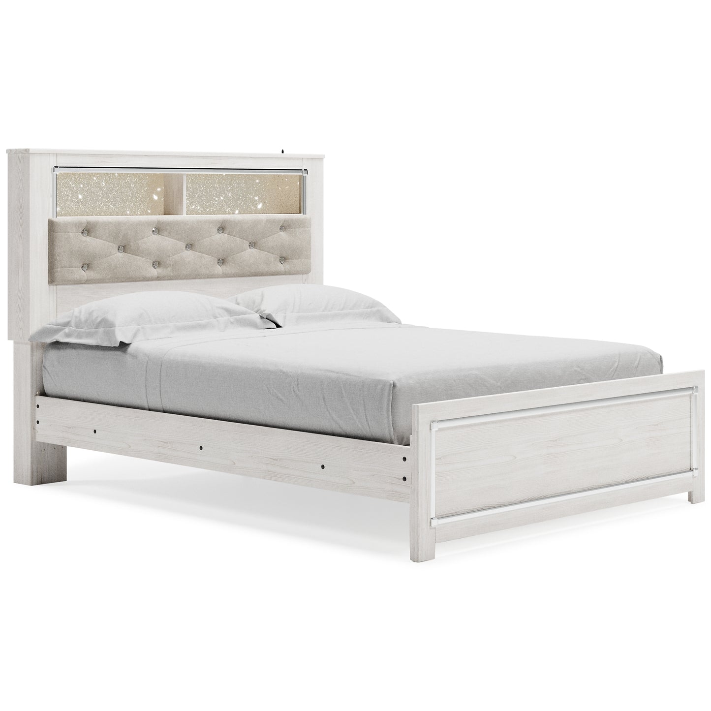 Altyra Queen Panel Bookcase Bed with Mirrored Dresser, Chest and Nightstand Milwaukee Furniture of Chicago - Furniture Store in Chicago Serving Humbolt Park, Roscoe Village, Avondale, & Homan Square