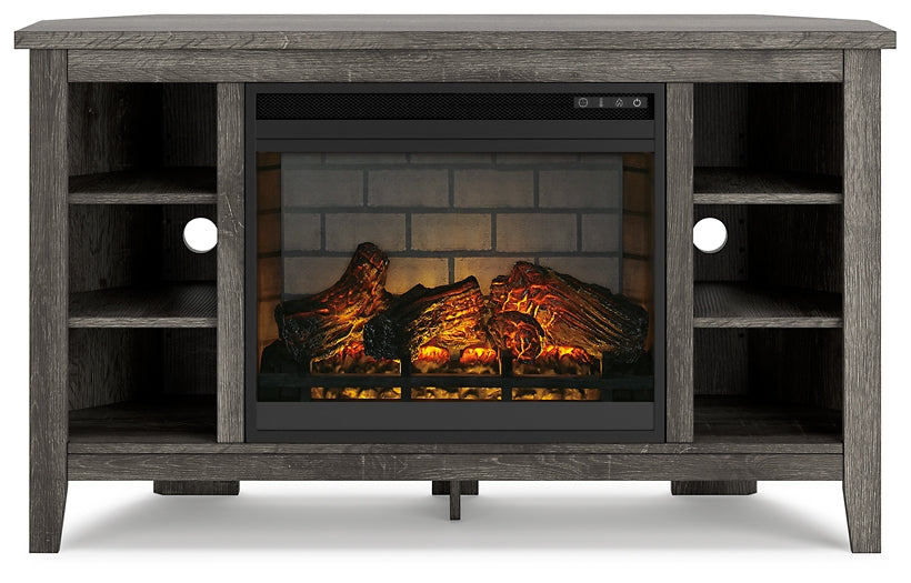 Arlenbry Corner TV Stand with Electric Fireplace Milwaukee Furniture of Chicago - Furniture Store in Chicago Serving Humbolt Park, Roscoe Village, Avondale, & Homan Square