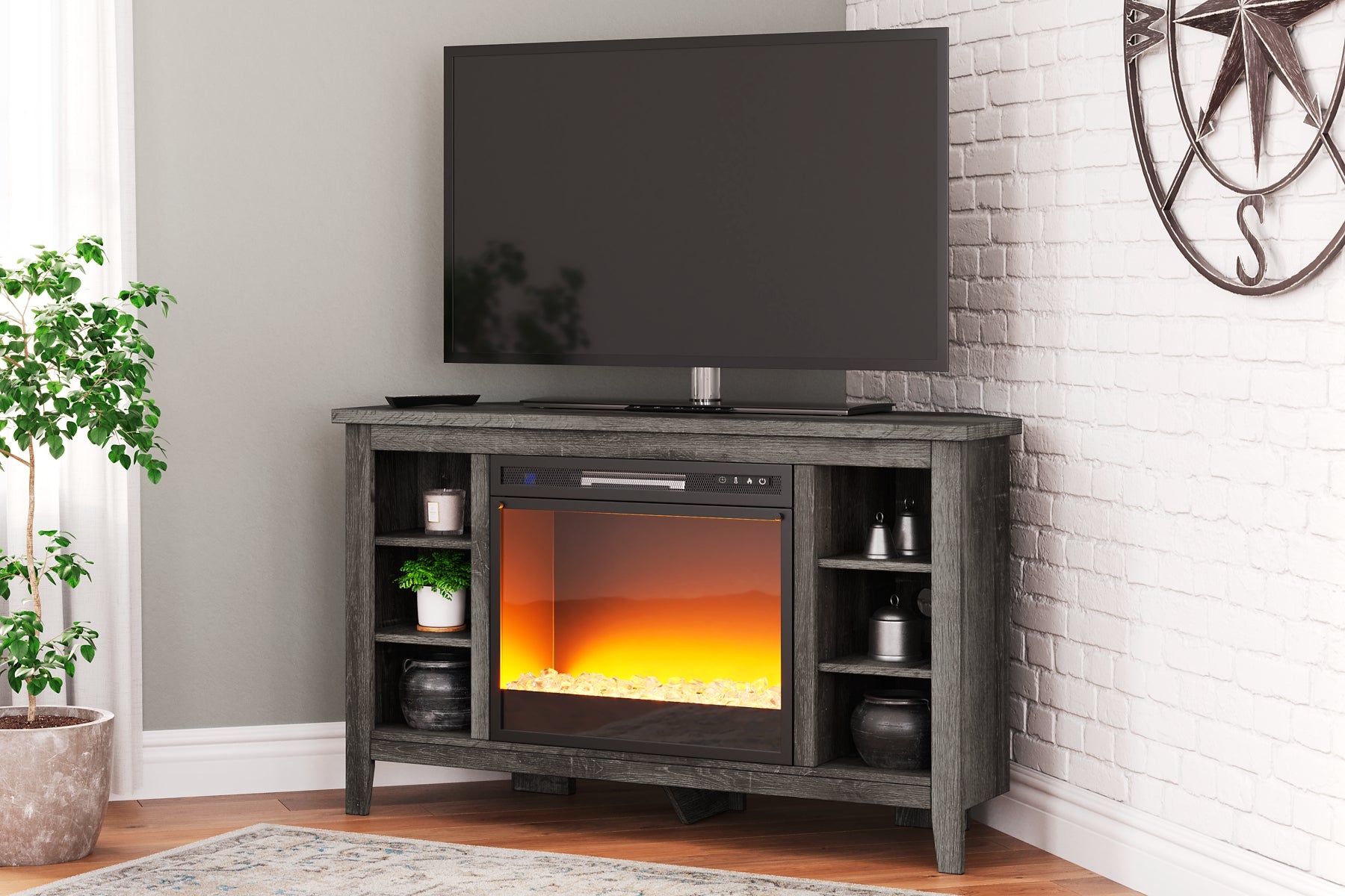 Corner tv stand in cheap store