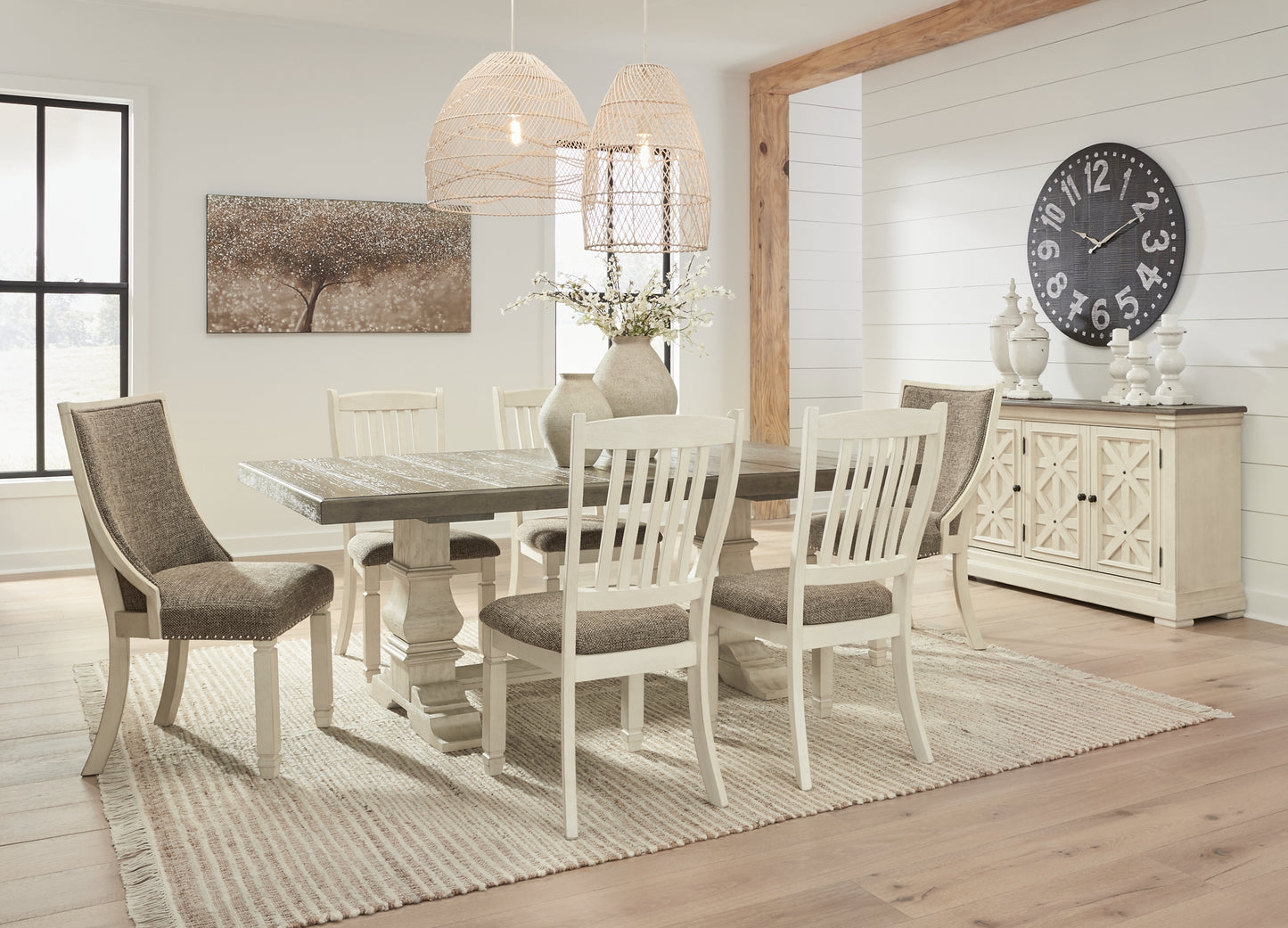 Bolanburg Dining Table and 6 Chairs Milwaukee Furniture of Chicago - Furniture Store in Chicago Serving Humbolt Park, Roscoe Village, Avondale, & Homan Square