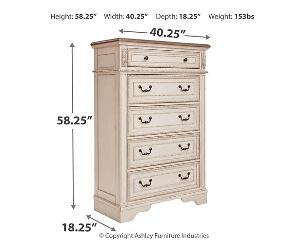 Realyn California King Upholstered Bed with Mirrored Dresser and Chest Milwaukee Furniture of Chicago - Furniture Store in Chicago Serving Humbolt Park, Roscoe Village, Avondale, & Homan Square