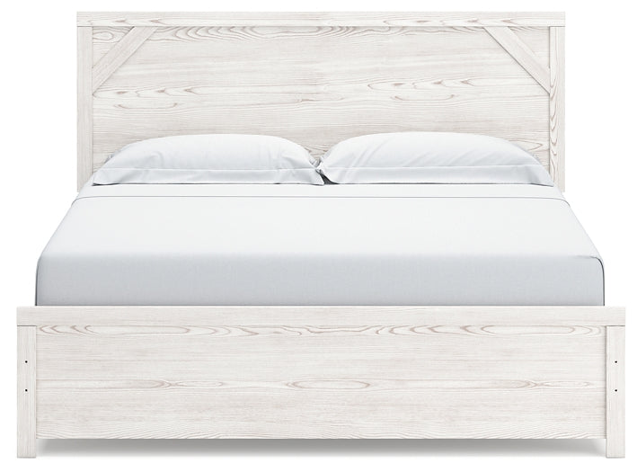 Gerridan King Panel Bed with Mirrored Dresser and 2 Nightstands Milwaukee Furniture of Chicago - Furniture Store in Chicago Serving Humbolt Park, Roscoe Village, Avondale, & Homan Square