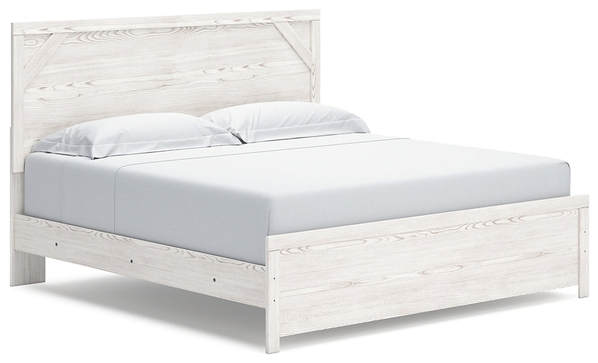 Gerridan King Panel Bed with Mirrored Dresser and 2 Nightstands Milwaukee Furniture of Chicago - Furniture Store in Chicago Serving Humbolt Park, Roscoe Village, Avondale, & Homan Square