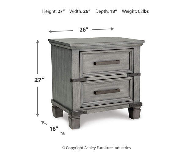 Russelyn Two Drawer Night Stand Milwaukee Furniture of Chicago - Furniture Store in Chicago Serving Humbolt Park, Roscoe Village, Avondale, & Homan Square