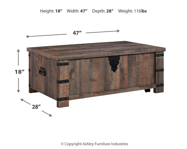 Hollum Lift Top Cocktail Table Milwaukee Furniture of Chicago - Furniture Store in Chicago Serving Humbolt Park, Roscoe Village, Avondale, & Homan Square