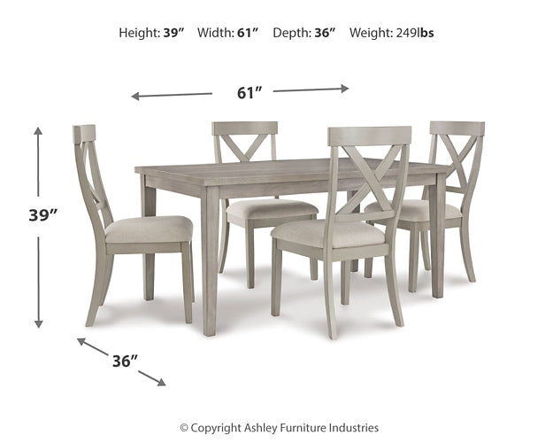 Parellen Dining Table and 4 Chairs Milwaukee Furniture of Chicago - Furniture Store in Chicago Serving Humbolt Park, Roscoe Village, Avondale, & Homan Square
