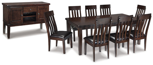 Haddigan Dining Table and 8 Chairs with Storage Milwaukee Furniture of Chicago - Furniture Store in Chicago Serving Humbolt Park, Roscoe Village, Avondale, & Homan Square