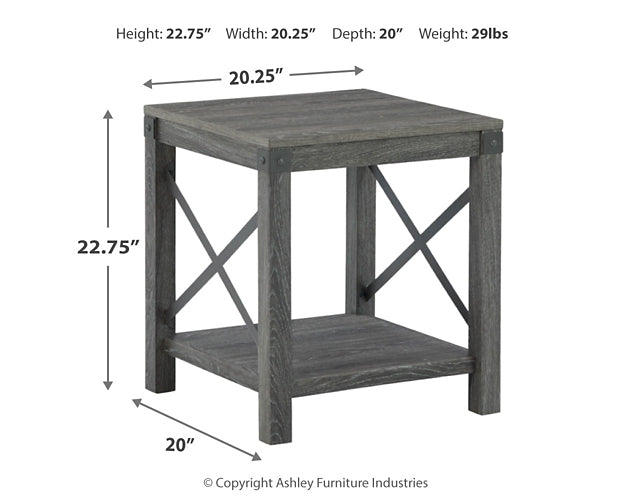Freedan Square End Table Milwaukee Furniture of Chicago - Furniture Store in Chicago Serving Humbolt Park, Roscoe Village, Avondale, & Homan Square