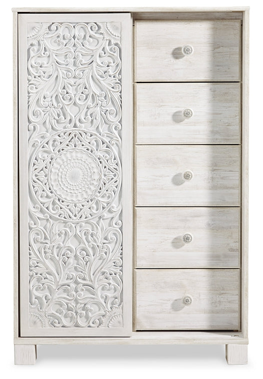 Paxberry King Panel Bed with Mirrored Dresser and Chest Milwaukee Furniture of Chicago - Furniture Store in Chicago Serving Humbolt Park, Roscoe Village, Avondale, & Homan Square