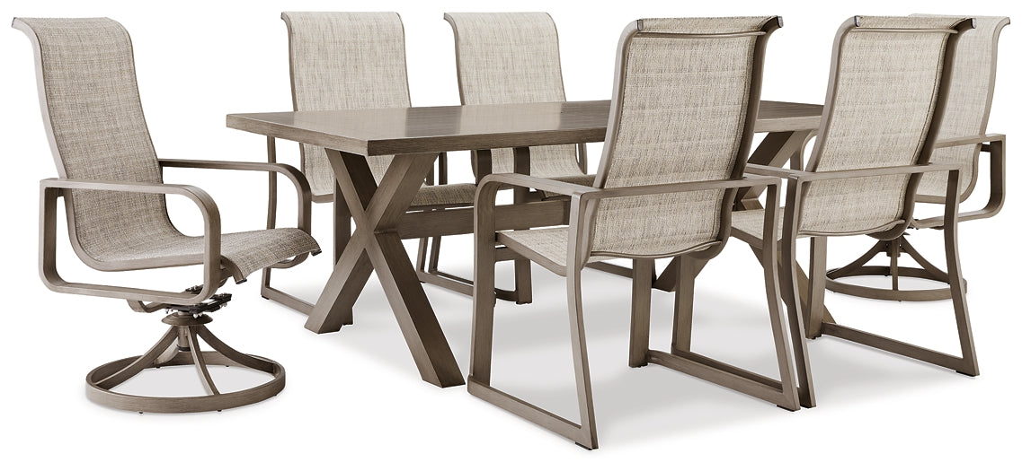 Beach Front Outdoor Dining Table and 6 Chairs Milwaukee Furniture of Chicago - Furniture Store in Chicago Serving Humbolt Park, Roscoe Village, Avondale, & Homan Square