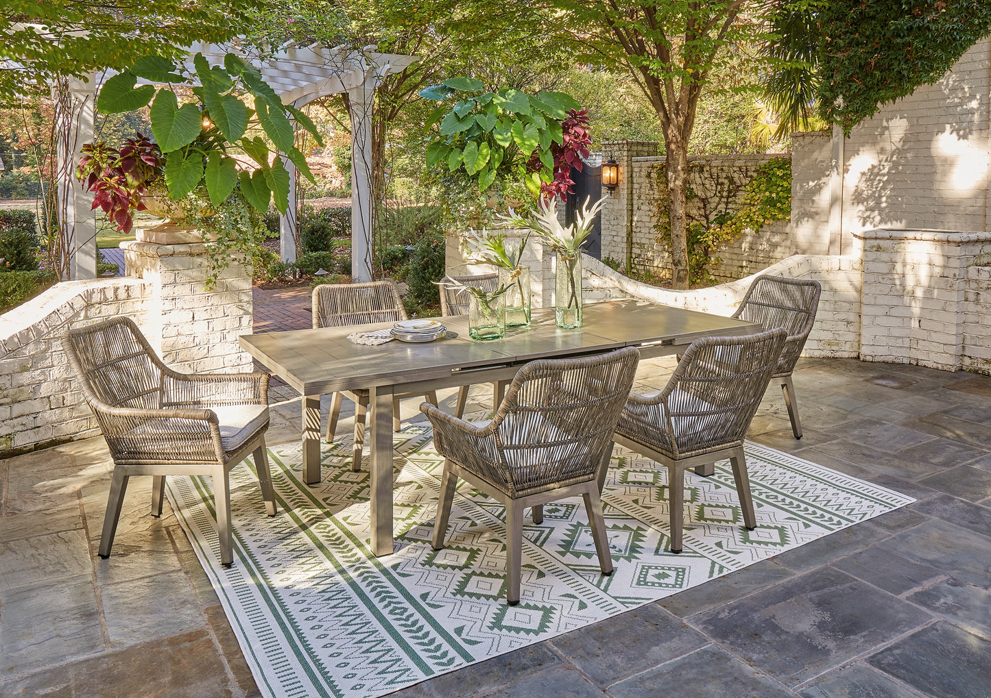 Beach Front Outdoor Dining Table and 6 Chairs Milwaukee Furniture of Chicago - Furniture Store in Chicago Serving Humbolt Park, Roscoe Village, Avondale, & Homan Square