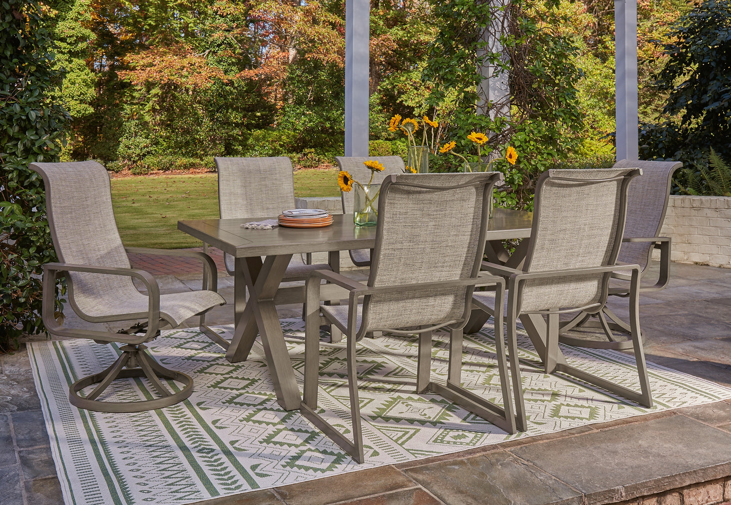 Beach Front Outdoor Dining Table and 6 Chairs Milwaukee Furniture of Chicago - Furniture Store in Chicago Serving Humbolt Park, Roscoe Village, Avondale, & Homan Square