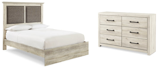 Cambeck King Upholstered Panel Bed with Dresser Milwaukee Furniture of Chicago - Furniture Store in Chicago Serving Humbolt Park, Roscoe Village, Avondale, & Homan Square