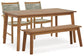 Janiyah Outdoor Dining Table and 2 Chairs and Bench Milwaukee Furniture of Chicago - Furniture Store in Chicago Serving Humbolt Park, Roscoe Village, Avondale, & Homan Square