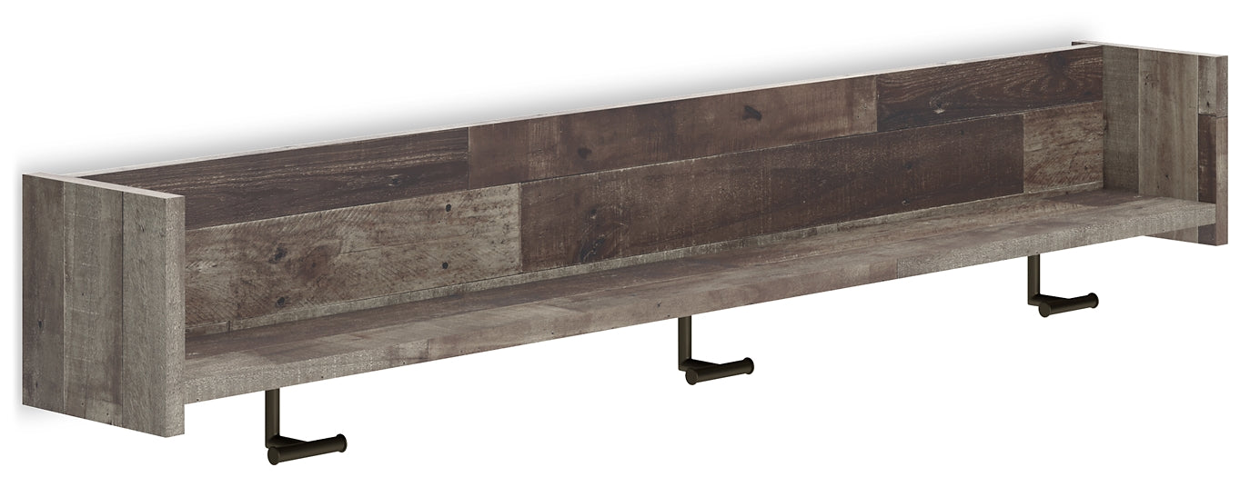 Neilsville Wall Mounted Coat Rack w/Shelf Milwaukee Furniture of Chicago - Furniture Store in Chicago Serving Humbolt Park, Roscoe Village, Avondale, & Homan Square