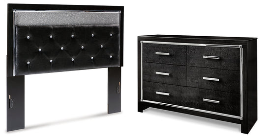 Kaydell Queen Upholstered Panel Headboard with Dresser Milwaukee Furniture of Chicago - Furniture Store in Chicago Serving Humbolt Park, Roscoe Village, Avondale, & Homan Square