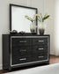 Kaydell Queen Upholstered Panel Headboard with Mirrored Dresser, Chest and Nightstand Milwaukee Furniture of Chicago - Furniture Store in Chicago Serving Humbolt Park, Roscoe Village, Avondale, & Homan Square