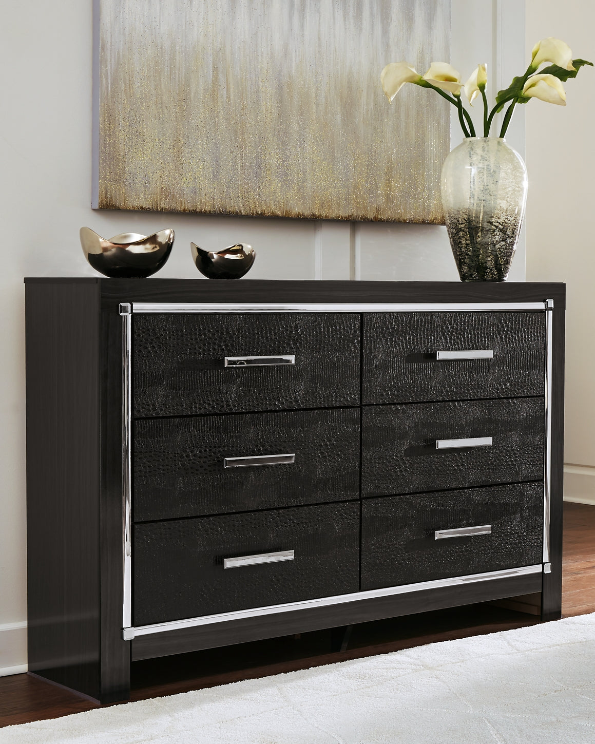 Kaydell Queen Upholstered Panel Bed with Dresser Milwaukee Furniture of Chicago - Furniture Store in Chicago Serving Humbolt Park, Roscoe Village, Avondale, & Homan Square