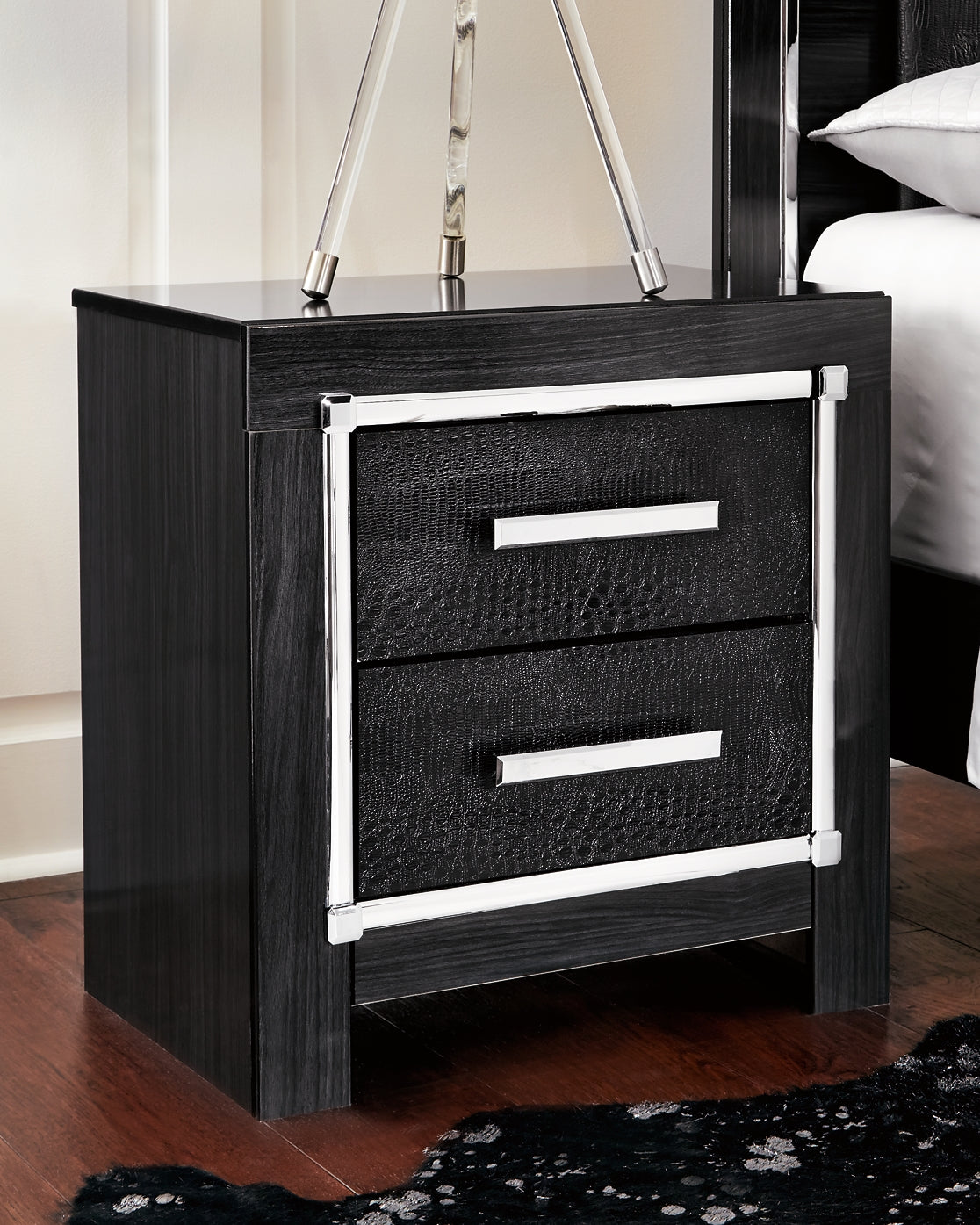 Kaydell Queen Upholstered Panel Headboard with Mirrored Dresser, Chest and 2 Nightstands Milwaukee Furniture of Chicago - Furniture Store in Chicago Serving Humbolt Park, Roscoe Village, Avondale, & Homan Square