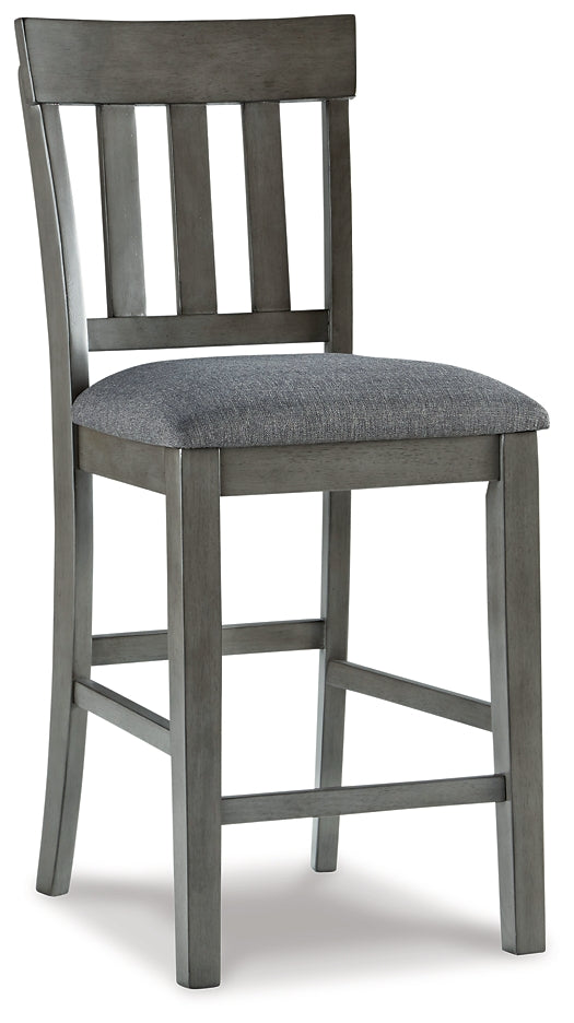 Hallanden Counter Height Dining Table and 6 Barstools with Storage Milwaukee Furniture of Chicago - Furniture Store in Chicago Serving Humbolt Park, Roscoe Village, Avondale, & Homan Square