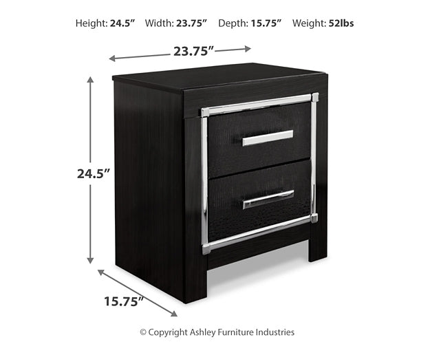 Kaydell King Upholstered Panel Headboard with Mirrored Dresser and 2 Nightstands Milwaukee Furniture of Chicago - Furniture Store in Chicago Serving Humbolt Park, Roscoe Village, Avondale, & Homan Square