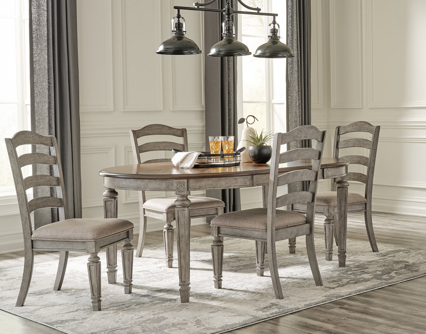 Lodenbay Oval Dining Room EXT Table Milwaukee Furniture of Chicago - Furniture Store in Chicago Serving Humbolt Park, Roscoe Village, Avondale, & Homan Square