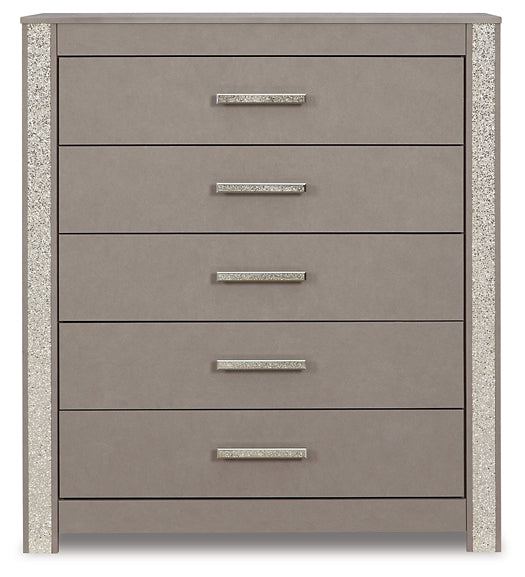 Surancha Queen/Full Panel Headboard with Mirrored Dresser and Chest