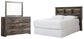 Drystan / Bookcase Headboard With Mirrored Dresser