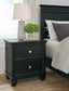 Lanolee King Panel Bed with Mirrored Dresser and Nightstand