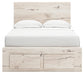 Full Panel Storage Bed with Mirrored Dresser