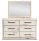 Full Panel Storage Bed with Mirrored Dresser
