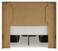 Full Panel Storage Bed with Mirrored Dresser