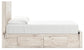 Full Panel Storage Bed with Mirrored Dresser