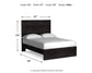 Belachime Full Panel Bed with Mirrored Dresser and Chest