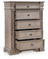 Blairhurst California King Panel Bed with Mirrored Dresser, Chest and Nightstand