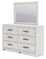 Cayboni Twin Panel Bed with Mirrored Dresser, Chest and Nightstand