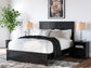 Maribel Queen Panel Bed with Mirrored Dresser