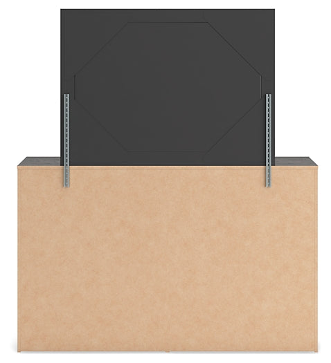 Hollivern Twin Panel Bed with Storage with Mirrored Dresser, Chest and Nightstand