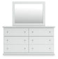 Bostwick Shoals Twin Panel Bed with Mirrored Dresser, Chest and Nightstand