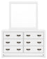Binterglen Twin Panel Bed with Mirrored Dresser and Nightstand