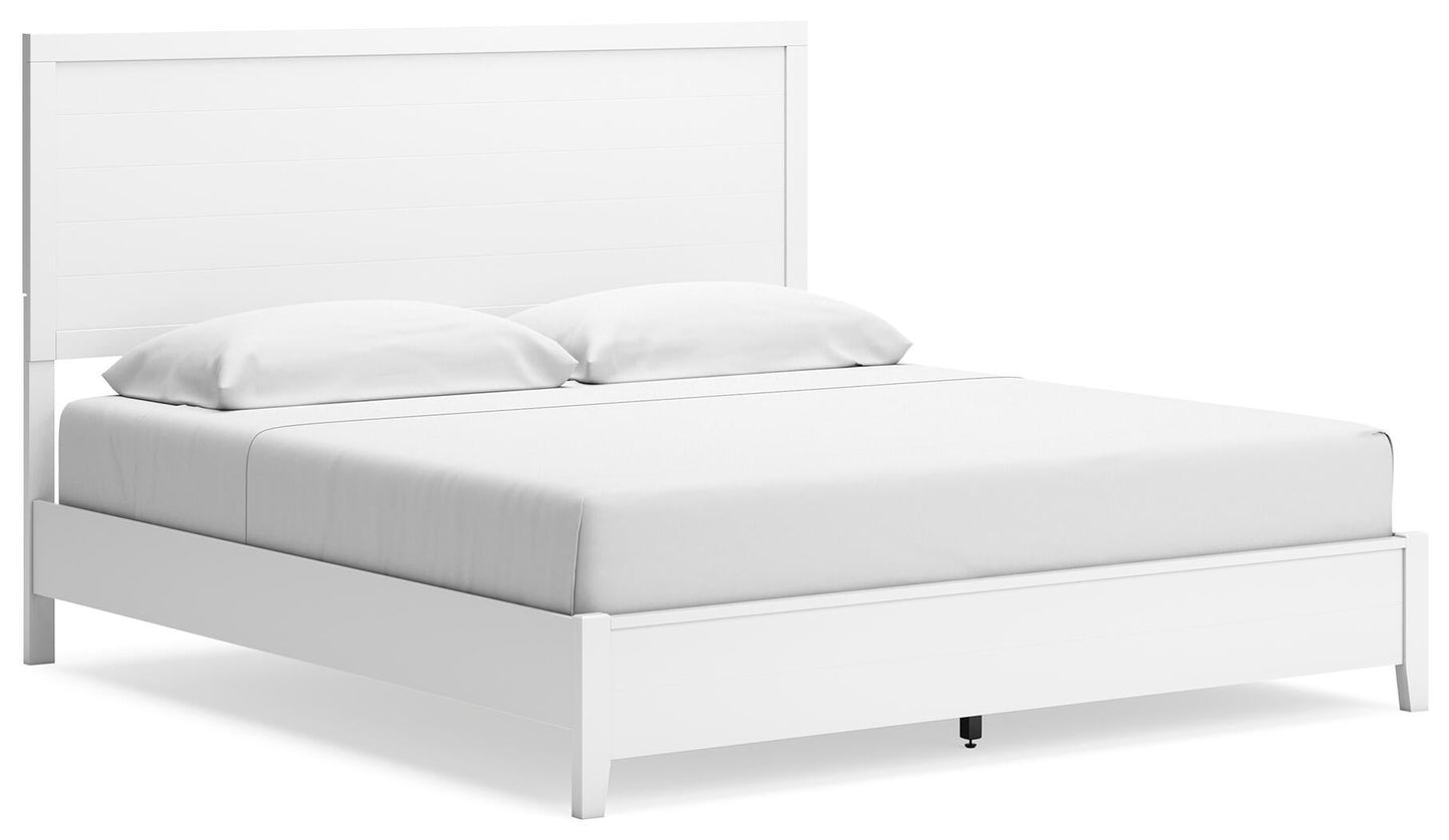 Binterglen King Panel Bed with Mirrored Dresser