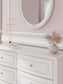 Kozlani Full Upholstered Panel Storage Bed, Dresser, Mirror and Nightstand