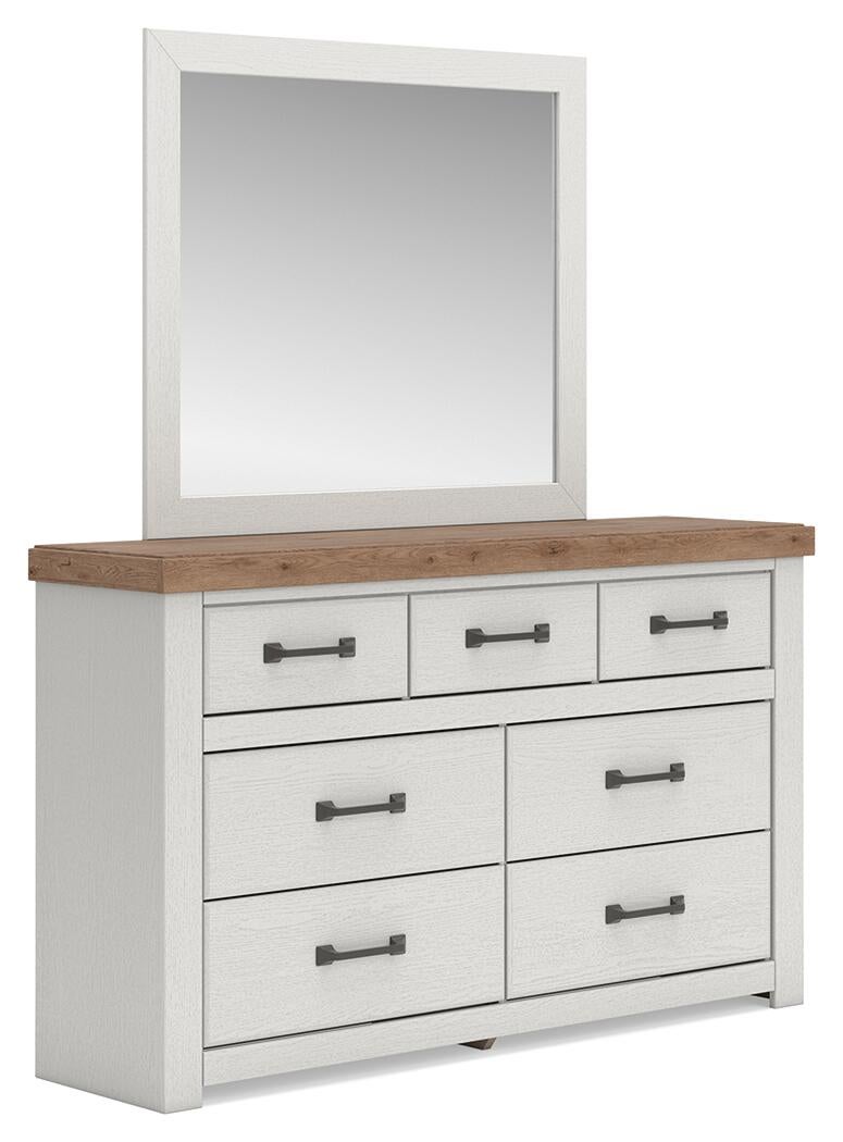 Savonport Queen Panel Storage Bed. Dresser, Mirror and Nightstand