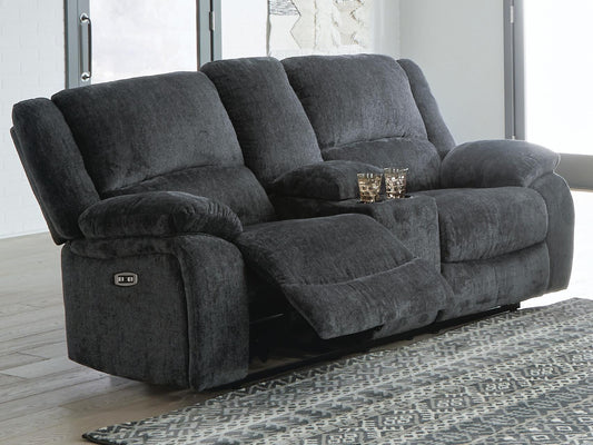 Draycoll DBL REC PWR Loveseat w/Console