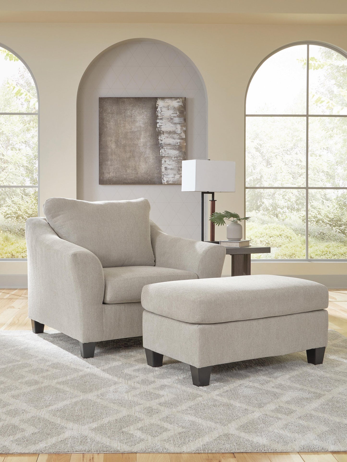 Willarae Chair and Ottoman